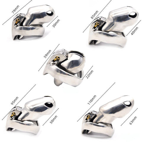 BDStyle Stainless Male Metal Chastity Cock Cage HTV3 XL Premium Steel - Male Chastity