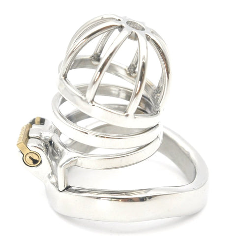 BDStyle New Bent Ring Male Chastity Cock Cage with Adjustable Control - Male Chastity