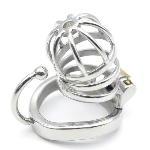 BDStyle New Ball Hook Mens Chastity Cock Cage with Metal Construction - Male Chastity