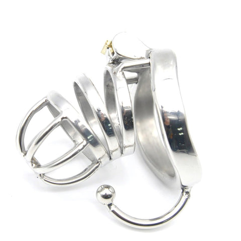 BDStyle New Ball Hook Mens Chastity Cock Cage with Metal Construction - Male Chastity