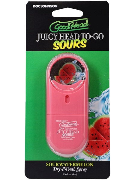 Doc Johnson GoodHead Juicy Head Dry Mouth Spray To Go 9ml Sour Blue Raspberry - - Delay and Excite Sprays