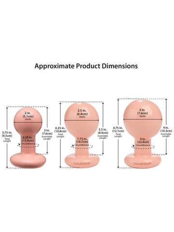 Doc Johnson The Classic Round 3 Piece Butt Plug Set