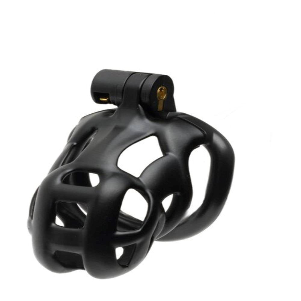Sport Fucker The Guardian by CellMate Male Chastity Device Black with Lock - - Male Chastity