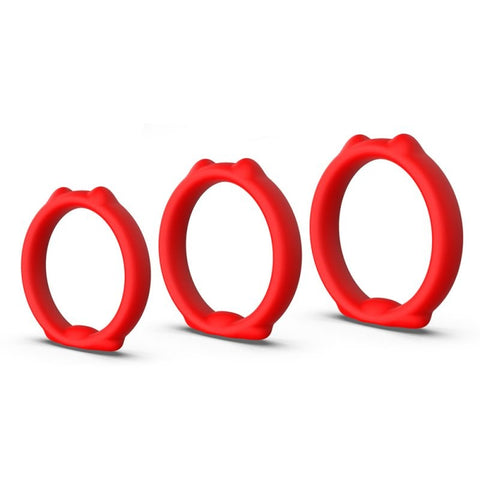 BDStyle Cat Silicone Cock Ring Set with Vibrating Enhancement - Cock Ring Sets