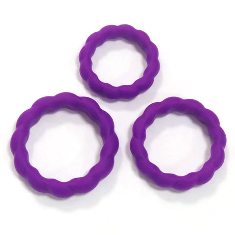 BDStyle Delay Lock Ejaculation Mens Cock Ring Set and Stamina Control - Stretchy Cock Rings