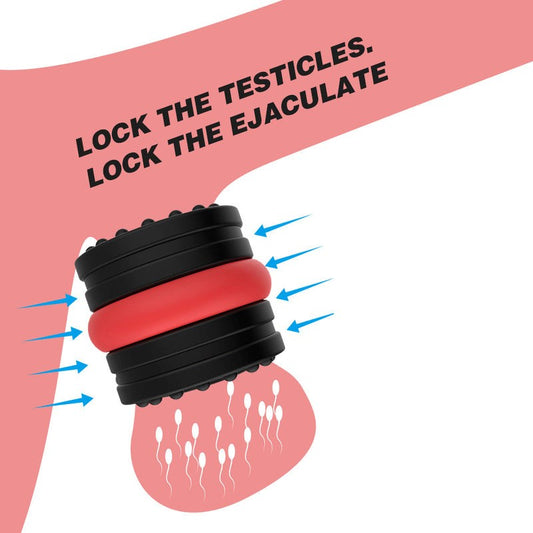 BDStyle 2 Piece Mens Silicone Ball Stretcher Dual Component Enhancement - - Ball Stretchers and Crushers