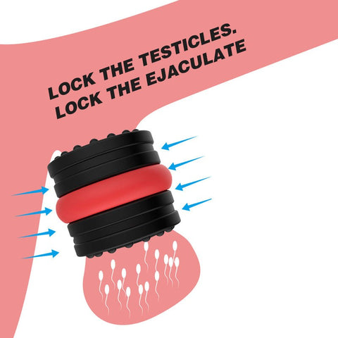 BDStyle 2 Piece Mens Silicone Ball Stretcher Dual Component Enhancement - Ball Stretchers and Crushers