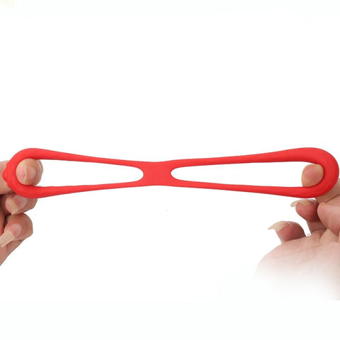 BDStyle Double Soft Ring Delay Silicone Cock Ring with Double Ring Design - Stretchy Cock Rings