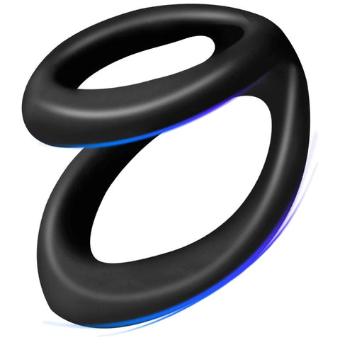 BDStyle Uplift Silicone Cock and Ball Support Dual Ring Enhancement - Stretchy Cock Rings