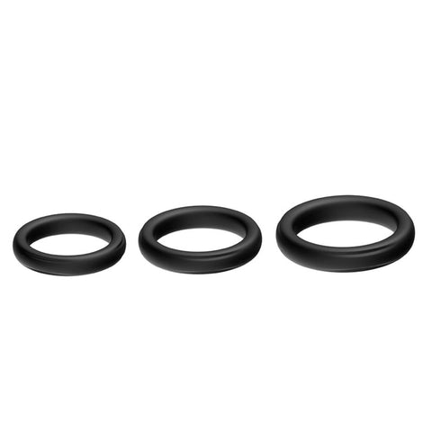 BDStyle Triple Male Silicone Cock Ring Set - Cock Ring Sets