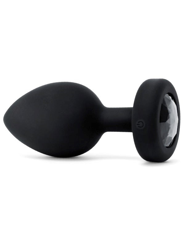 B Vibe Vibrating Jewel Butt Plug XXL Black Premium Anal Vibrator - - Butt Plugs