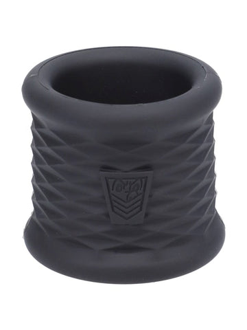 Doc Johnson Fort Troff Stretch Flex Trainers Cock Ring Black for Testicular Training - Stretchy Cock Rings