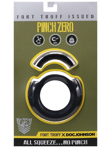 Doc Johnson Fort Troff Pinch Zero Erection Enhancer Ring Metal Cock Ring - Stretchy Cock Rings