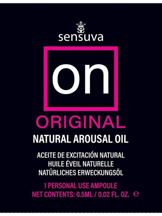 Sensuva On Original Arousal Adult Massage Oil Ampoule Single Use Stimulation - - Massage Oils and Lubricants