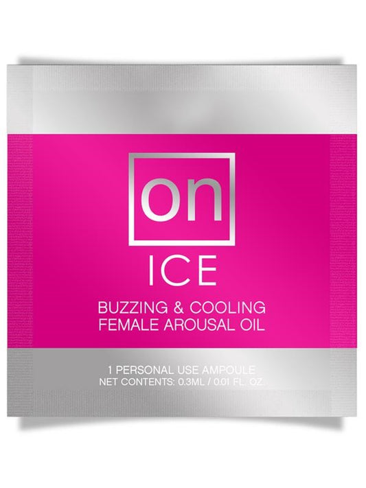 Sensuva On Ice Arousal Oil Single Use Ampoule Packet with Cooling Peppermint - - Massage Oils and Lubricants