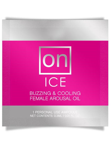 Sensuva On Ice Arousal Oil Single Use Ampoule Packet with Cooling Peppermint - Massage Oils and Lubricants