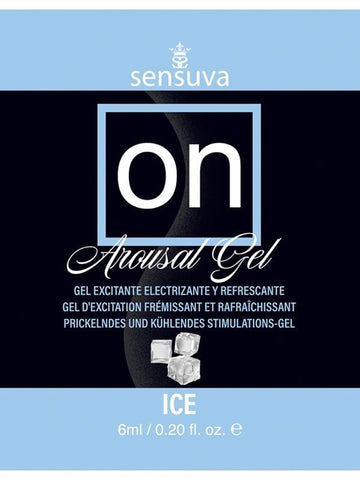 Sensuva On Ice Arousal Adult Gel 6ml Single Use Packet Cooling Stimulation - Massage Oils and Lubricants