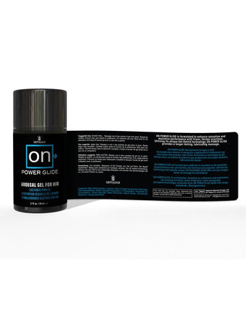 Sensuva On Power Glide Arousal Gel For Him 50ml Enhanced Performance - Delay and Excite Sprays