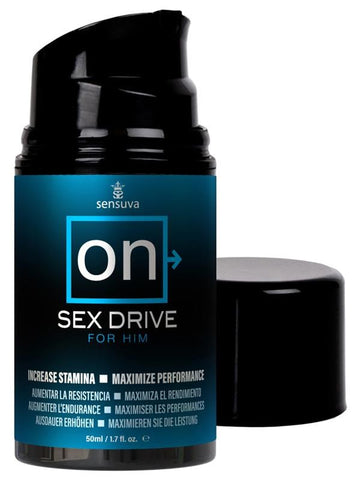 Sensuva On Sex Drive Performance Maximizer Gel For Him 50ml with DHEA - Delay and Excite Sprays