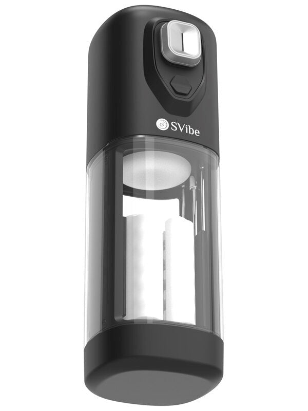 Svibe Ikon Volt Male Masturbator Transparent Black - - Masturbators and Strokers