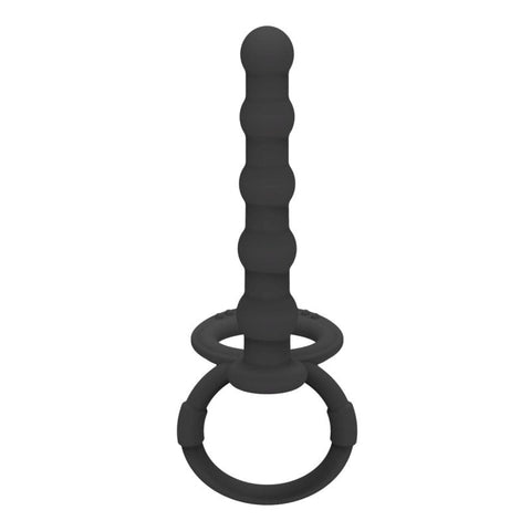 BDStyle Mens Cock and Ball Ring with Anal Beads - Ball and Cock Toys