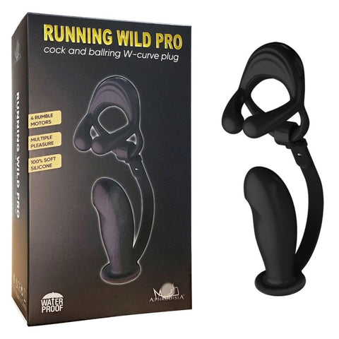 BDStyle Silicone Vibrating Cock Ring with Prostate Vibrator - Vibrating Cock Rings