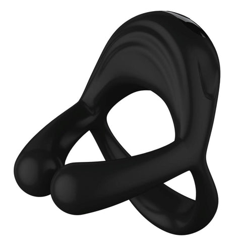 BDStyle Lust Vibration 10 Functions Tripe Cock Ring with Triple Band Design - Vibrating Cock Rings