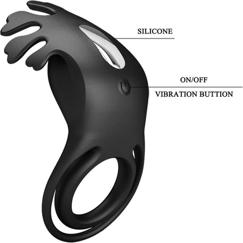 Baile Pretty Love Ruben 7 Functions Vibrating Penis Ring Metal Construction - Vibrating Cock Rings