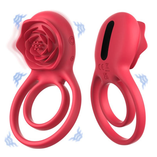 BDStyle Petal Shaped 9 Functions Vibrating Penis Ring - - Vibrating Cock Rings