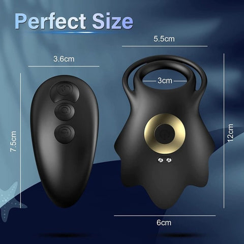 BDStyle 10 Functions Starfish Wireless Vibrating Cock Rings with 10 Modes - Vibrating Cock Rings