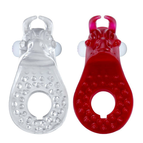 BDStyle Bull Head Shaped Vibrating Cock Ring with Remote Control - Vibrating Cock Rings