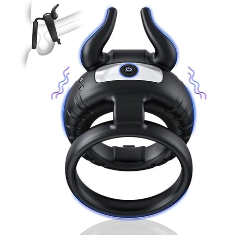 BDStyle OX Horn 10 Functions Vibrating Cock Ring - Vibrating Cock Rings