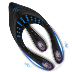 BDStyle Love Triangle Vibrating Cock Ring With 3 Motor - - Vibrating Cock Rings
