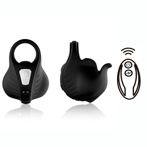 BDStyle Ranger Multi Function Waterproof Scrotum Vibrator with Dual Ring - Vibrating Cock Rings