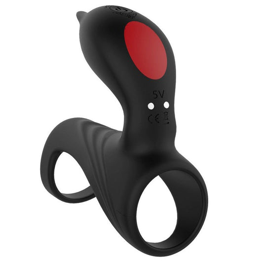 S Hande Hi Fun Vibrating Mens Cock Ring With Clit Stimulation Dual Motors - - Vibrating Cock Rings