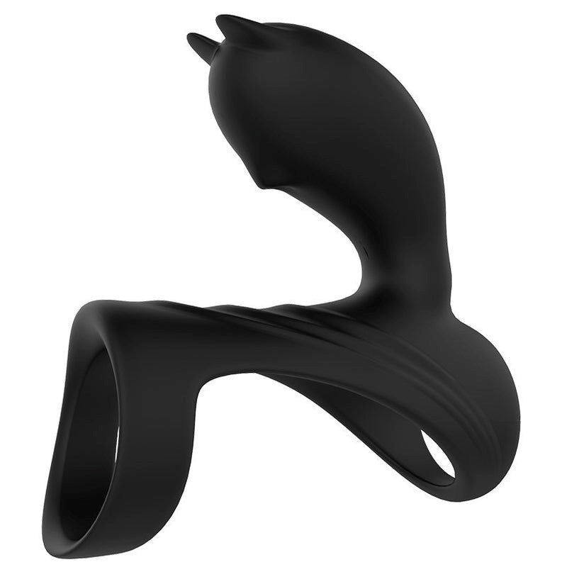 S Hande Hi Fun Vibrating Mens Cock Ring With Clit Stimulation Dual Motors - - Vibrating Cock Rings