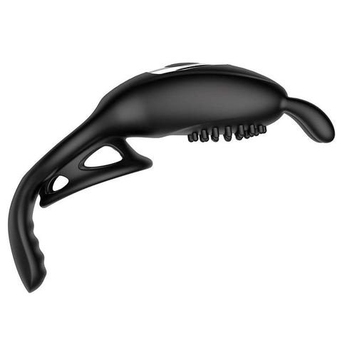 BDStyle 9 Functions Vibrating Rabbit Cock Ring with Dual Ring Design - Vibrating Cock Rings
