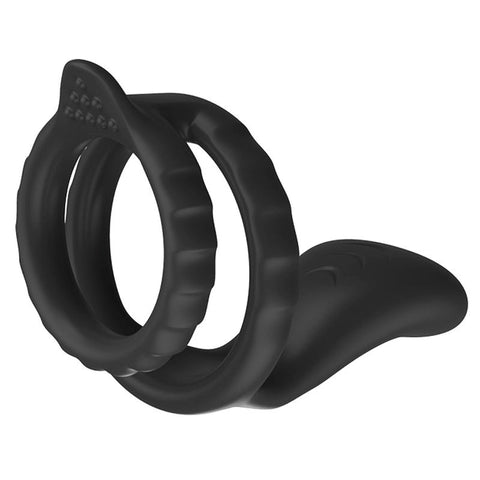 BDStyle 10 Functions Mens Vibrating Dual Cock Ring - Vibrating Cock Rings