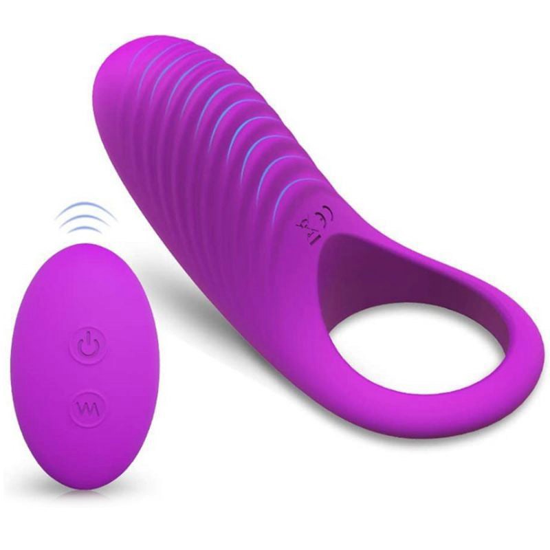 S Hande Himan Mens Vibration Cock Ring Purple Wireless Enhancement - - Vibrating Cock Rings