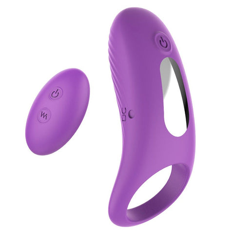 S Hande Himan Mens Vibration Cock Ring Purple Wireless Enhancement - Vibrating Cock Rings
