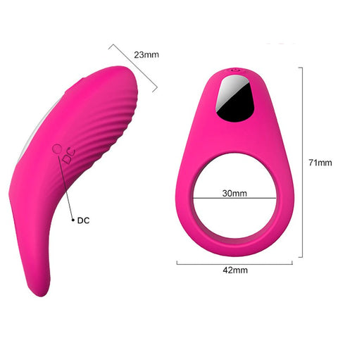 S Hande Himan Mens Vibration Cock Ring Purple Wireless Enhancement - Vibrating Cock Rings