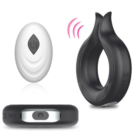 BDStyle Pointed Tip 10 Functions Wireless Mens Cock Ring with Vibration - Vibrating Cock Rings
