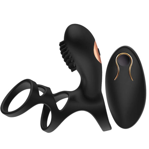 Mannuo Kayla 10 Functions Vibrating Cock Ring with Wireless Remote Control - Vibrating Cock Rings