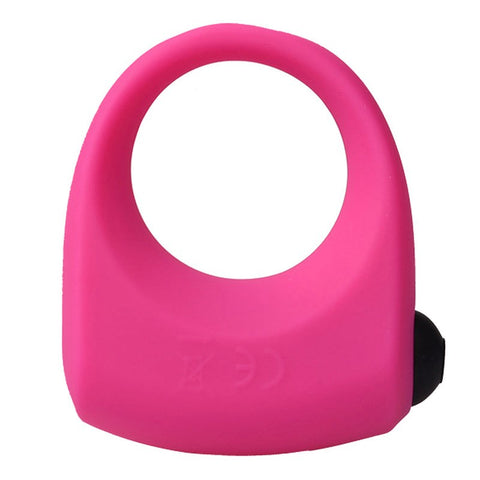 BDStyle One Speeds Vibration Silicone Cock Ring with Dual Ring Design - Vibrating Cock Rings