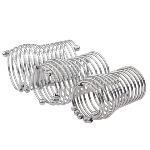 BDStyle Stainless Steel Spring Cock Ring With Removable Ball for Enhanced Erections - Steel Cock Rings