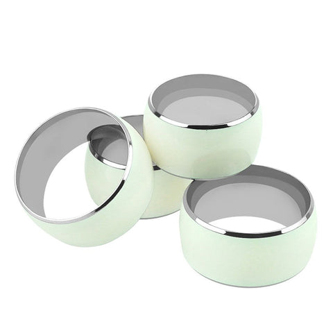 BDStyle Luminous Stainless Steel Mens Cock Ring with Vibrating Action - Steel Cock Rings
