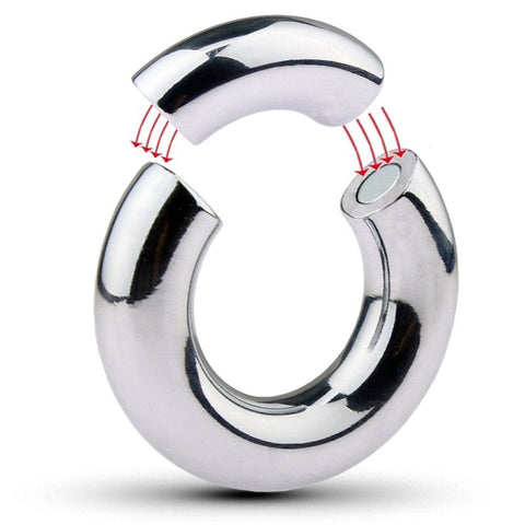 BDStyle Magnetize Stainless Steel Magnetic Mens Cock Ring with Vibration - Steel Cock Rings