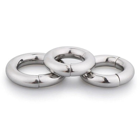 BDStyle Magnetize Stainless Steel Magnetic Mens Cock Ring with Vibration - Steel Cock Rings
