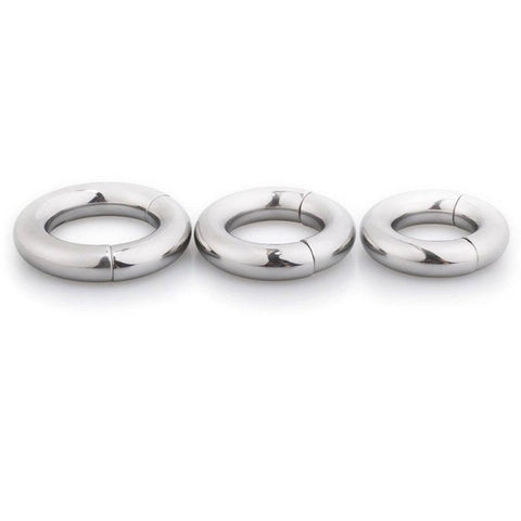 BDStyle Magnetize Stainless Steel Magnetic Mens Cock Ring with Vibration - Steel Cock Rings