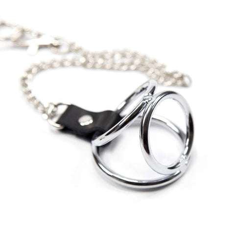 BDStyle Adjustable Nipple Clamps With Cock Ring for Enhanced Control - Steel Cock Rings